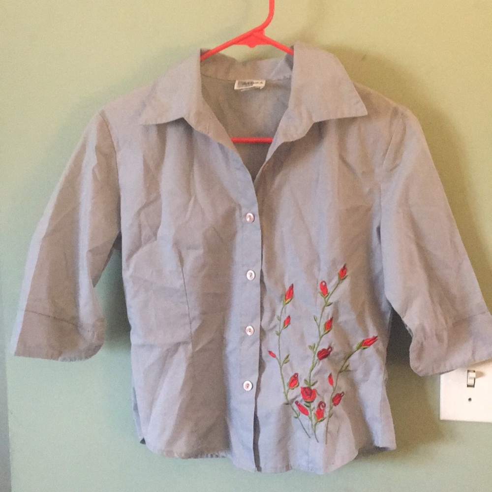 Tailored Floral Blouse